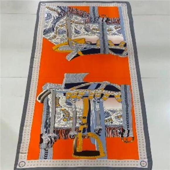 Multi Print Silky Scarf And Shawl - Picture 2 of 3